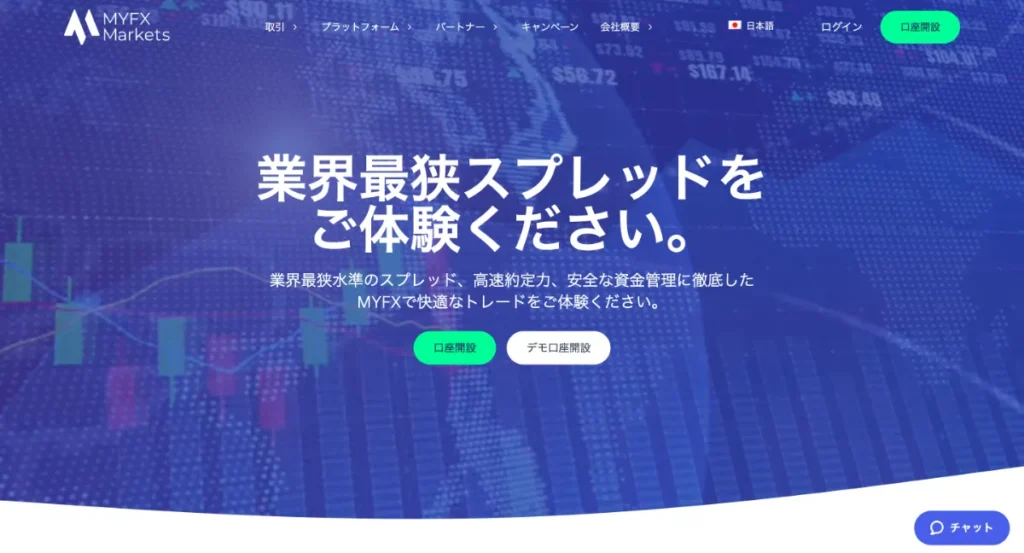 MYFXMarketsの口座開設方法・手順1