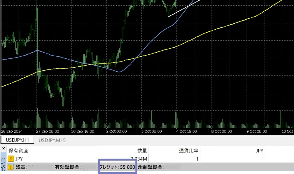 FXGTのボーナスをMT4・MT5で確認する方法