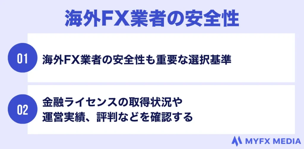 ハイレバレッジ取引を行う際は海外FX業者の安全性も確認