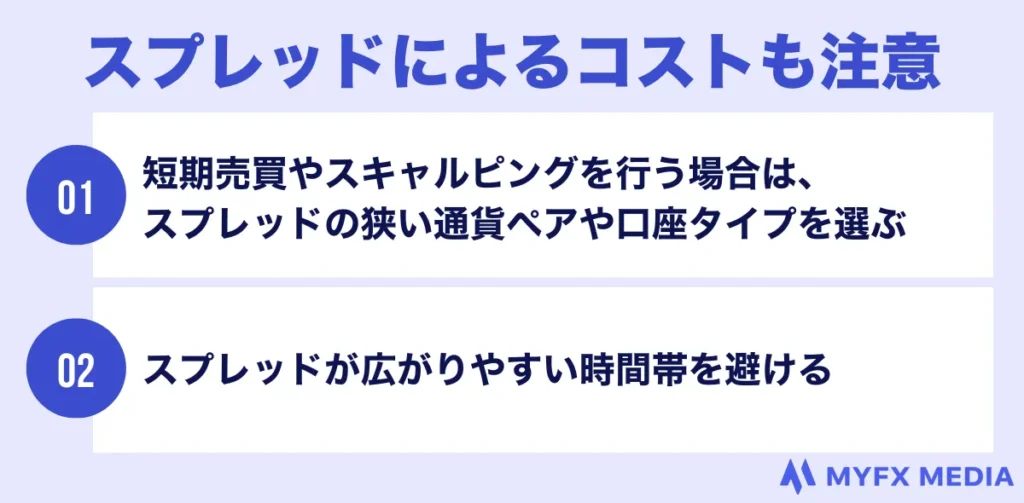 海外FXのレバレッジ取引ではスプレッドの広さによるコストに注意