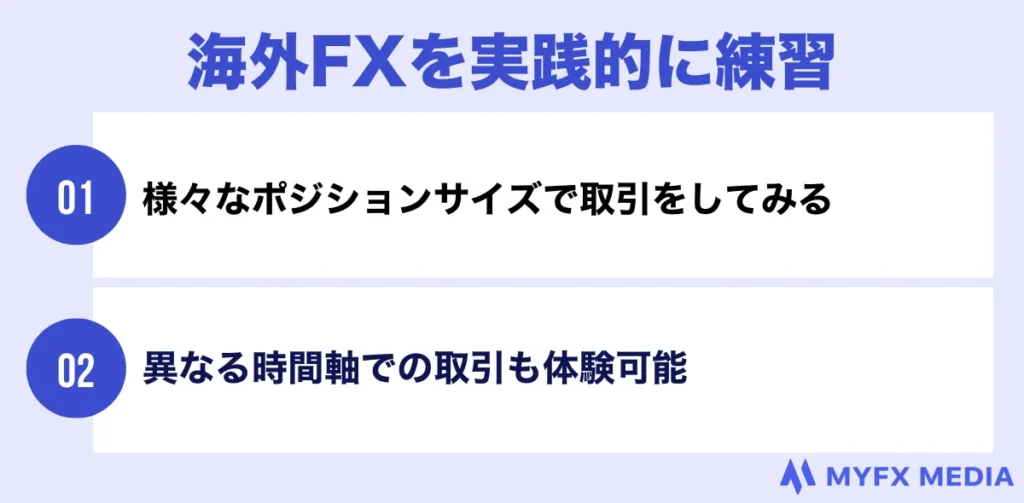 海外FXの口座開設ボーナスで取引の練習ができる