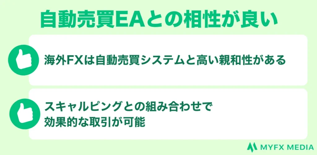 海外FXのスキャルピングのメリットは海外FXは自動売買EAとの相性が良い