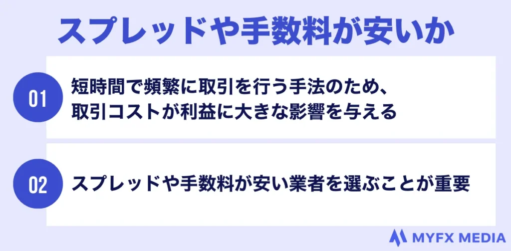 取引時のスプレッドや手数料が安いかで海外FX業者を選ぶ