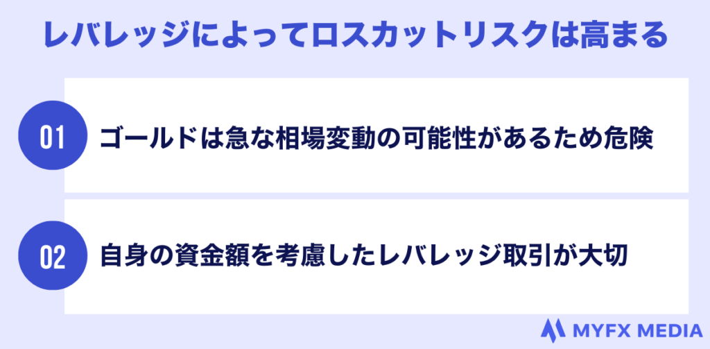 海外fxのゴールドはレバレッジによってリスクが高まる