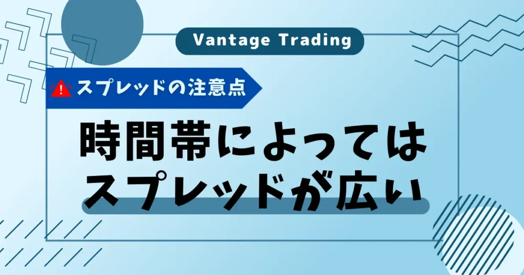 時間帯によってはスプレッドが広い