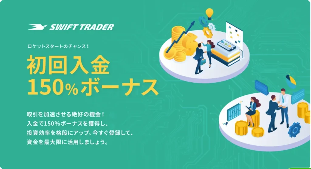 SwiftTraderの初回入金ボーナス