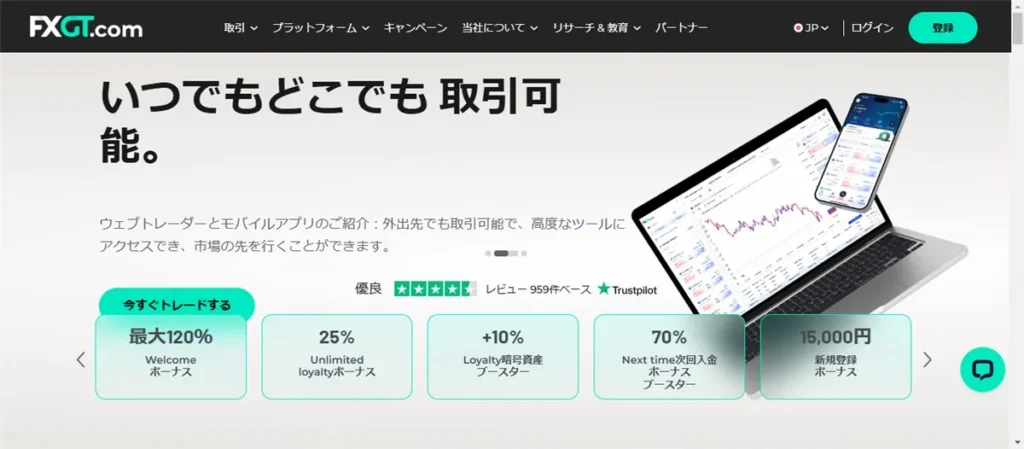 マイナンバー不要のおすすめ海外FX業者5位はFXGT