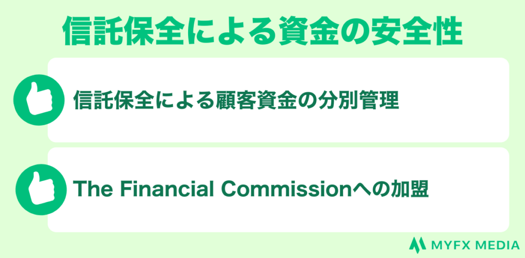 信託保全による資金の安全性