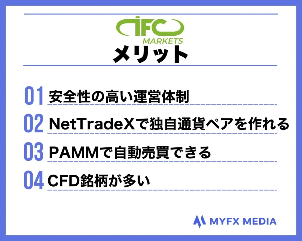 海外FX業者IFCMarketsのメリット