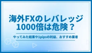 海外FXのレバレッジ1000倍は危険？やってみた結果や1pipsの利益、おすすめ業者を解説