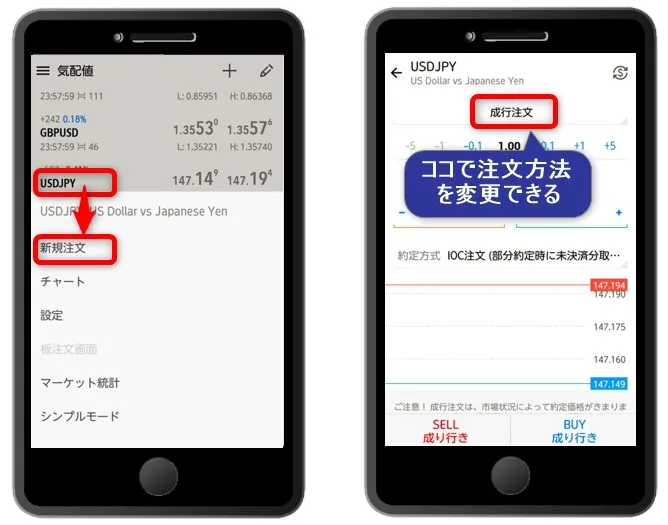 XMTradingで成行注文以外の方法でトレードする方法
