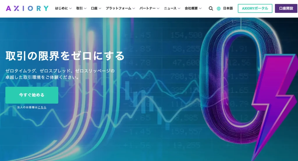 AXIORY公式トップ画像