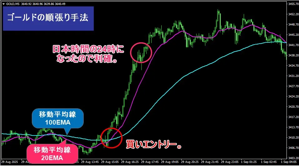 海外FXハイレバレッジ取引におけるゴールド順張り手法を解説