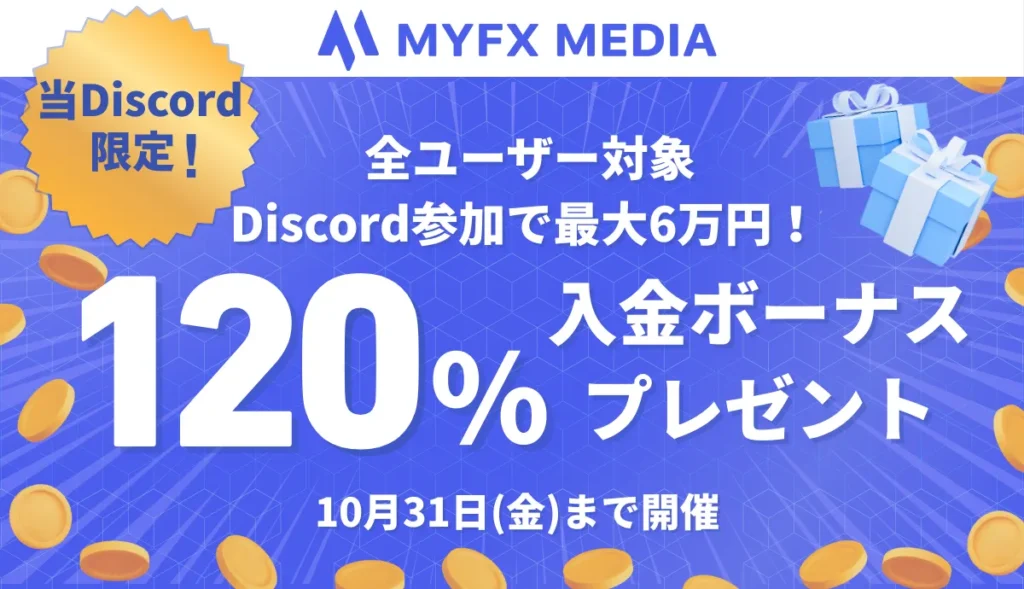 MYFXタイアップの120％入金ボーナスキャンペーン