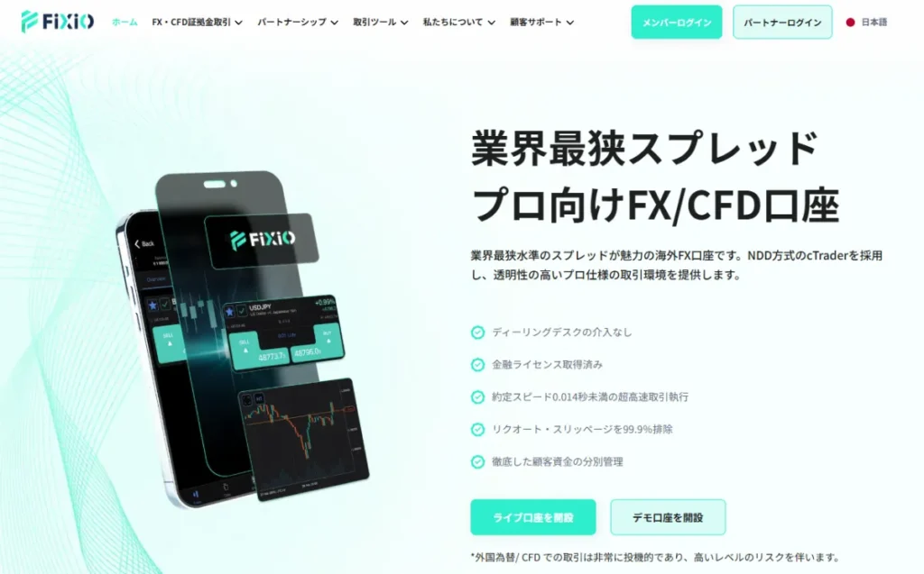 FIXIO(旧FiXiFX)の公式サイト