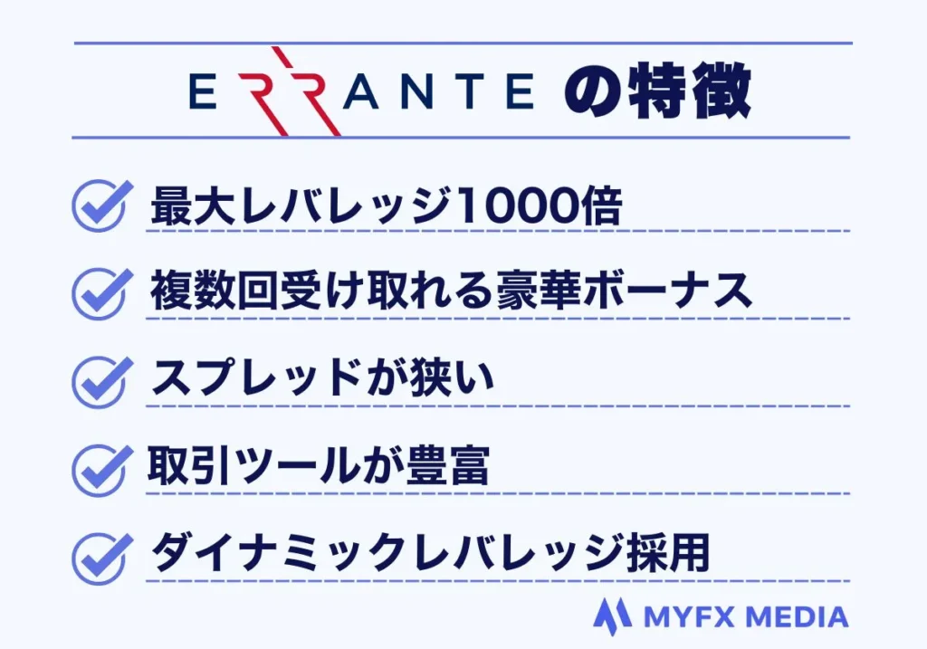 Erranteの特徴