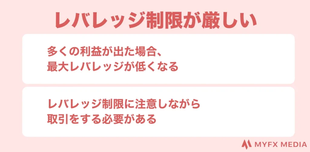 レバレッジ制限が厳しい